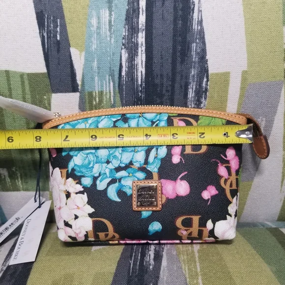 Dooney & Bourke Hydrangea Monogram Cosmetic Pouch Multipurpose Clutch LAST ONE